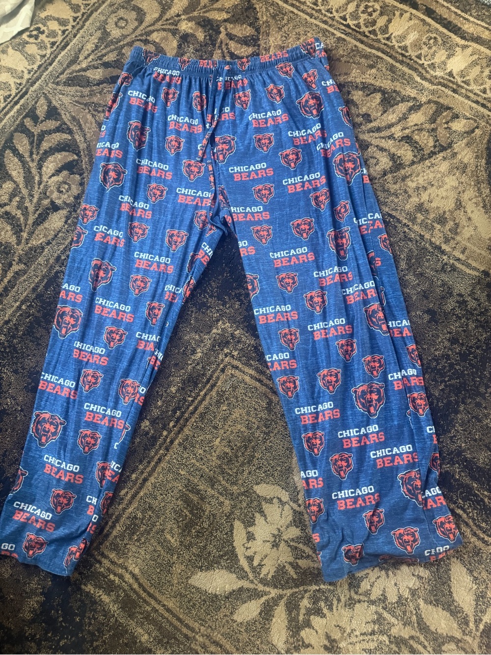 NFL Chicago Bears Navy and Orange Pajama Bottoms
